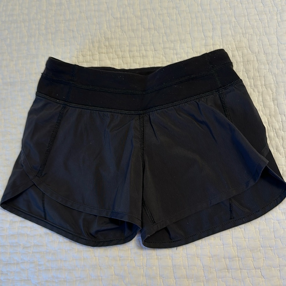 ivivva by lululemon girls lined athletic shorts - size 7